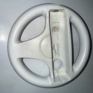 White Wii Steering Wheel Used